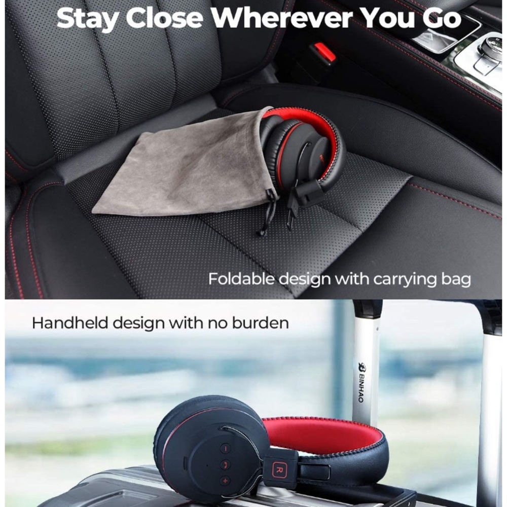 Bluetooth Headphones Over-Ear, Lightweight